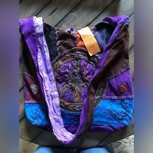 Kathmandu Vibrant Purple Cotton shoulder bag NWT